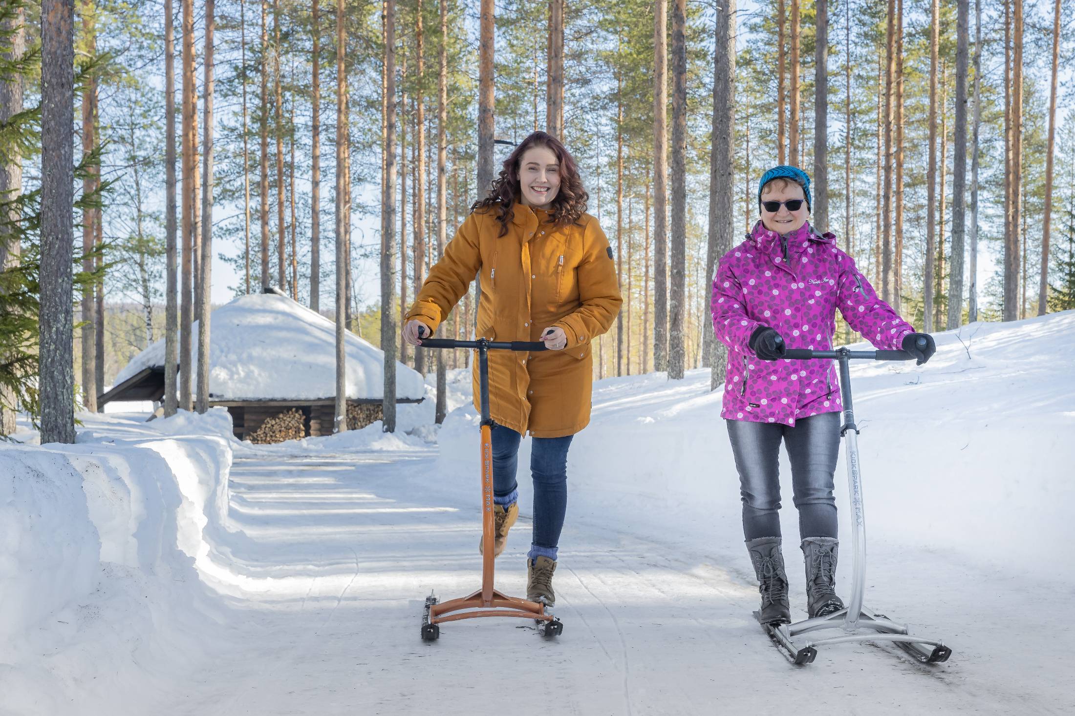 Metsäkartano potkukelkkailu