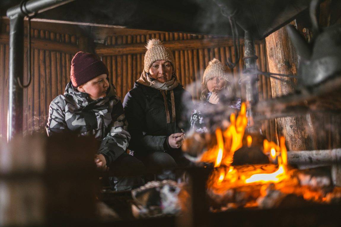 Memorable dinner around an open fire