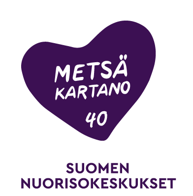 Nuorisokeskus Metsäkartano juhlavuoden logo Nuorisokeskus Metsäkartano juhlavuoden logo